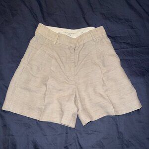 Aritzia Wilfred The Effortless Short Size 6 EUC | High Rise Pleated Trouser Beig